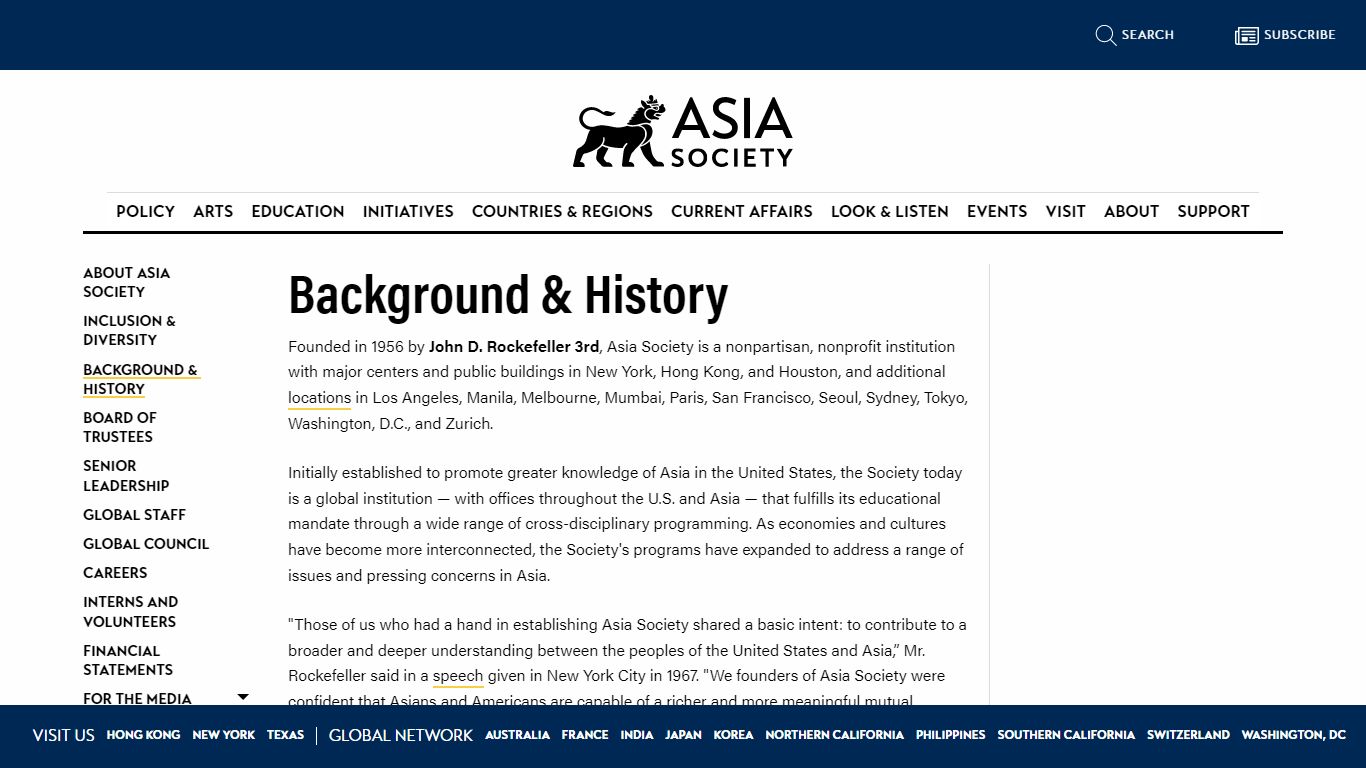 Background & History | Asia Society